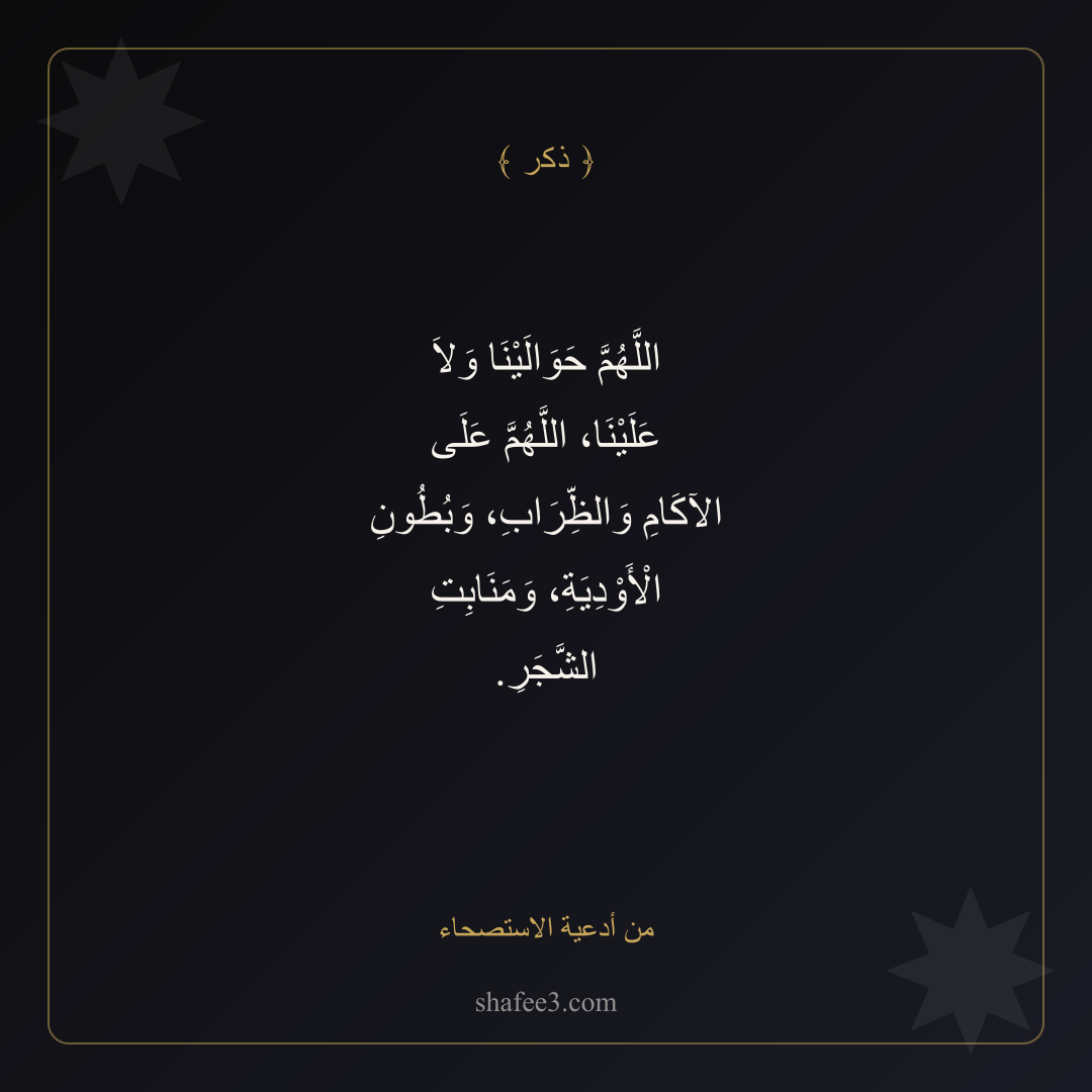 بطاقة ذكر — من أدعية الاستصحاء